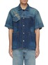Main View - Click To Enlarge - SACAI - x Dr. Woo graphic embroidered pocket boxy denim shirt