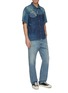 Figure View - Click To Enlarge - SACAI - x Dr. Woo graphic embroidered pocket boxy denim shirt