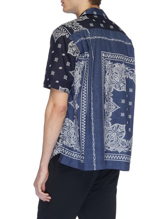 Back View - Click To Enlarge - SACAI - Bandana graphic print patchwork short sleeve shirt