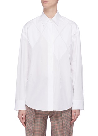 Main View - Click To Enlarge - CÉDRIC CHARLIER - Diamond appliqué shirt
