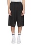 Main View - Click To Enlarge - Y-3 - Open knit patchwork drop crotch shorts