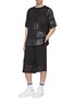 Figure View - Click To Enlarge - Y-3 - Open knit patchwork drop crotch shorts