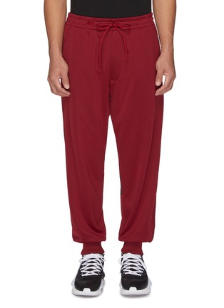 Main View - Click To Enlarge - Y-3 - 3-Stripes logo print cuff jogging pants