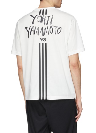 Back View - Click To Enlarge - Y-3 - 3-Stripes logo print boxy T-shirt