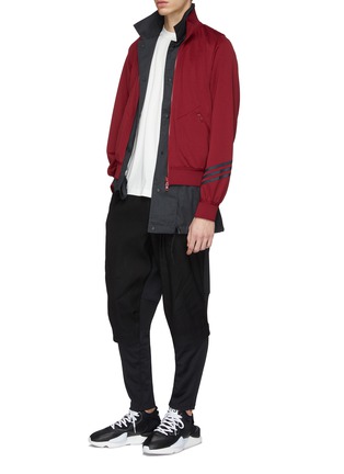 Figure View - Click To Enlarge - Y-3 - Reversible 3-Stripes sleeve layered jacket
