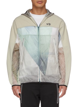 Main View - Click To Enlarge - Y-3 - Packable colourblock patchwork hooded windbreaker jacket