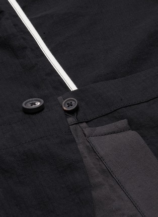  - ZIGGY CHEN - Detachable layered hem linen-cotton soft blazer