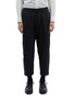 Main View - Click To Enlarge - ZIGGY CHEN - Stripe back pleated linen-cotton cropped jogging pants