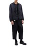 Figure View - Click To Enlarge - ZIGGY CHEN - Pinstripe patchwork shirt jacket