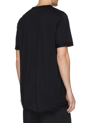 Back View - Click To Enlarge - ZIGGY CHEN - Contrast topstitching T-shirt