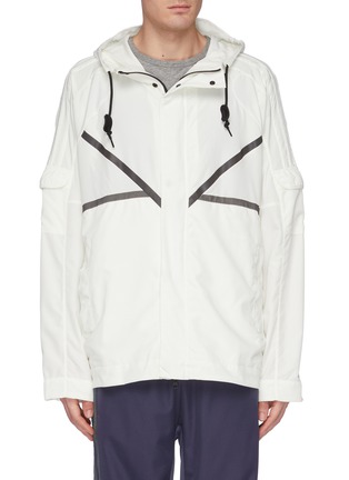 Main View - Click To Enlarge - ADIDAS - 'PT3' 3-Stripes sleeve reflective trim packable ripstop jacket