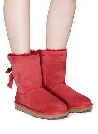 Figure View - Click To Enlarge - UGG - 'Customizable Bailey Bow Short' ribbon ankle boots