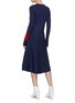 Back View - Click To Enlarge - CÉDRIC CHARLIER - Colourblock cuff rib panelled knit dress