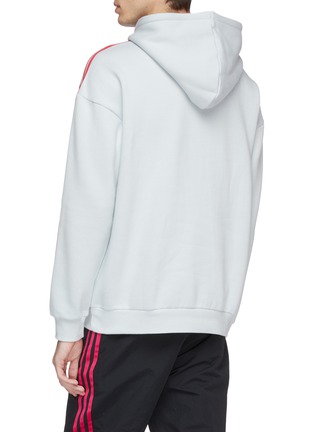 Back View - Click To Enlarge - ADIDAS - 3-Stripes sleeve hoodie