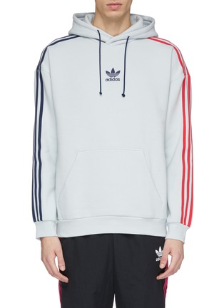 Main View - Click To Enlarge - ADIDAS - 3-Stripes sleeve hoodie