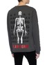 Back View - Click To Enlarge - RTA - 'Skeleton' slogan graphic print long sleeve T-shirt
