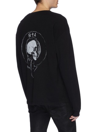 Back View - Click To Enlarge - RTA - 'Crest' slogan graphic print long sleeve T-shirt
