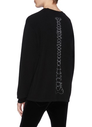 Back View - Click To Enlarge - RTA - Skull embroidered wool-cashmere sweater