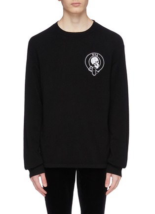 Main View - Click To Enlarge - RTA - Skull embroidered wool-cashmere sweater