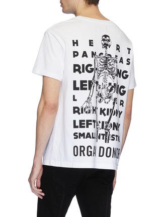 Back View - Click To Enlarge - RTA - 'Skeleton' slogan graphic print T-shirt