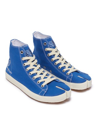 Detail View - Click To Enlarge - MAISON MARGIELA - 'Tabi' canvas high top sneakers