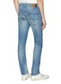 Back View - Click To Enlarge - R13 - 'Boy' paint splatter slim fit jeans
