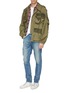 Figure View - Click To Enlarge - R13 - Camouflage print patchwork mix pocket jacket