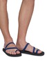 Figure View - Click To Enlarge - DANWARD - Toe ring strappy flip flops