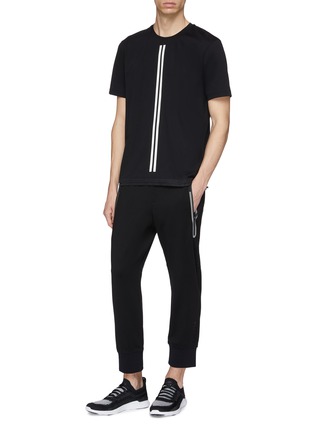 Figure View - Click To Enlarge - BLACKBARRETT - Reflective trim pocket jogging pants