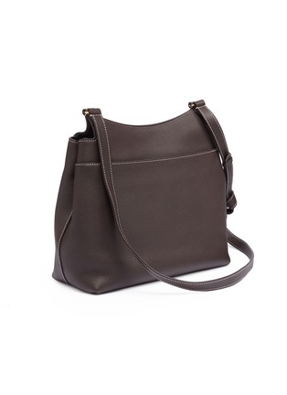 Figure View - Click To Enlarge - THE ROW - 'Sideby Equestrian' contrast topstitching leather flap bag