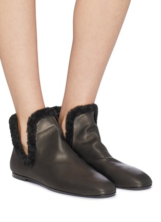 Figure View - Click To Enlarge - THE ROW - 'Eros' shearling ankle boots