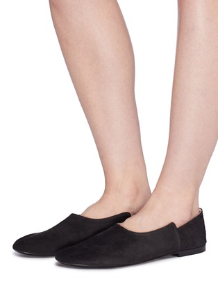 Figure View - Click To Enlarge - THE ROW - 'Boheme' staggered suede flats