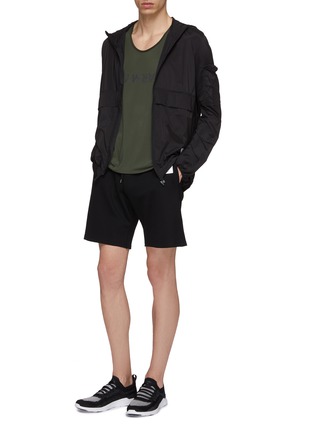 Figure View - Click To Enlarge - SATISFY - 'Run Away' reflective slogan print packable windbreaker jacket