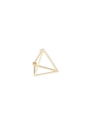 Main View - Click To Enlarge - SHIHARA - 'Triangle' 18k yellow gold pyramid single earring – 15mm