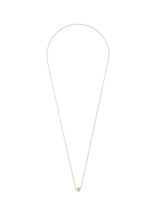 Main View - Click To Enlarge - SHIHARA - 'Half Pearl 90°' 18k yellow gold pendant necklace