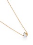 Figure View - Click To Enlarge - SHIHARA - 'Half Pearl 90°' 18k yellow gold pendant necklace