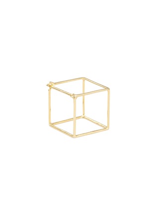 Main View - Click To Enlarge - SHIHARA - 'Square' 18 yellow gold cube single earring – 15mm