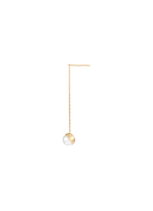 Main View - Click To Enlarge - SHIHARA - 'Half Pearl 45°' 18k yellow gold drop single earring