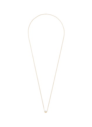 Main View - Click To Enlarge - SHIHARA - 'Half Pearl 0°' Akoya pearl 18k yellow gold necklace