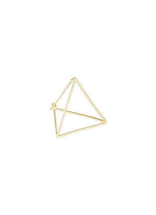 Main View - Click To Enlarge - SHIHARA - 'Triangle' 18k yellow gold pyramid single earring – 25mm