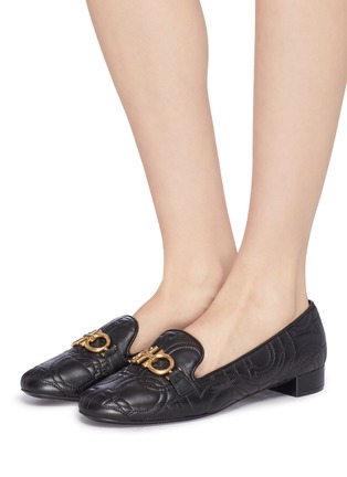 Figure View - Click To Enlarge - SALVATORE FERRAGAMO - 'Alvano' quilted leather loafers