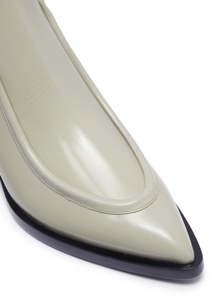 Detail View - Click To Enlarge - JIL SANDER - Curved piping leather ankle boots