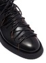 Detail View - Click To Enlarge - JIL SANDER - Geometric cutout leather combat boots