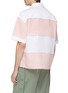 Back View - Click To Enlarge - FENG CHEN WANG - Drawstring collar stripe short sleeve shirt