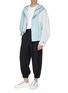 Figure View - Click To Enlarge - FENG CHEN WANG - Contrast piping tapered leg gabardine pants
