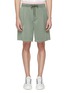 Main View - Click To Enlarge - FENG CHEN WANG - Snap button side pleated shorts