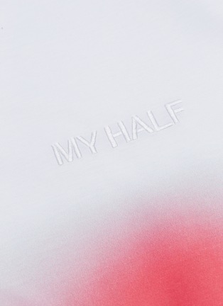  - FENG CHEN WANG - 'My Half' slogan embroidered gradient colourblock T-shirt