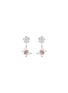 Main View - Click To Enlarge - LC COLLECTION JEWELLERY - Diamond 18k gold detachable butterfly drop floral earrings