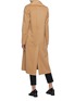 Back View - Click To Enlarge - ALEX EAGLE - Shawl lapel belted baby camel hair melton wrap coat