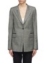 Main View - Click To Enlarge - ALEX EAGLE - Peaked lapel wool-cashmere houndsooth check plaid blazer